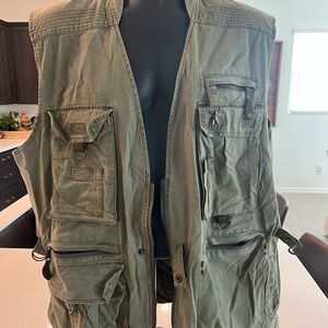 Eddie Bauer Khaki Utility Vest